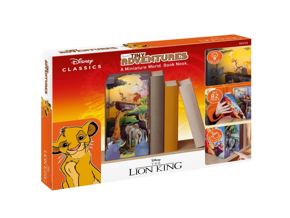 Model de asamblare cu lumină LED, Revell, Regele Leu, Small Worlds pentru asamblare, 82 de piese