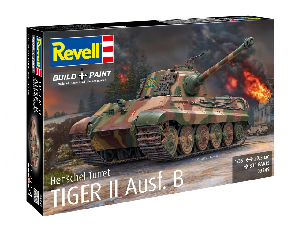 Model asamblat, Revell, Tank Tiger II Ausf.B Henschel Turret, 331 piese