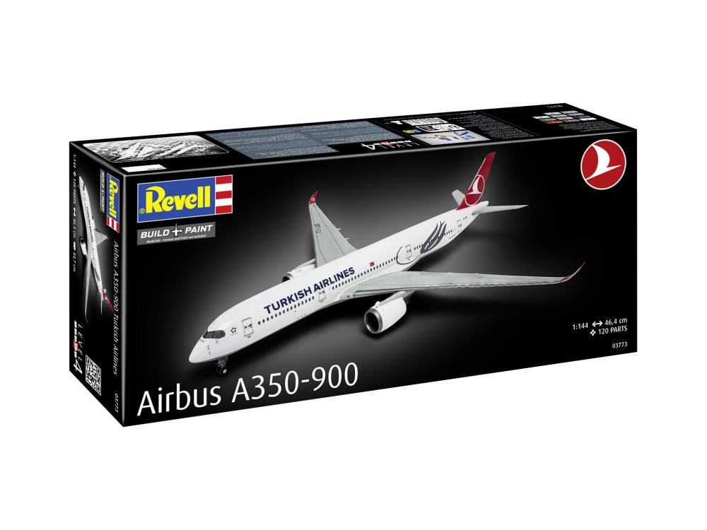 Aeromacheta Revell Airbus A350-900, 1:144, 120 piese, 46,6x44,6cm, Turkish Airlines