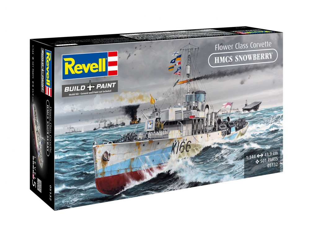 Machetă de asamblare, Revell, Nava de război HMCS Snowberry, 501 piese