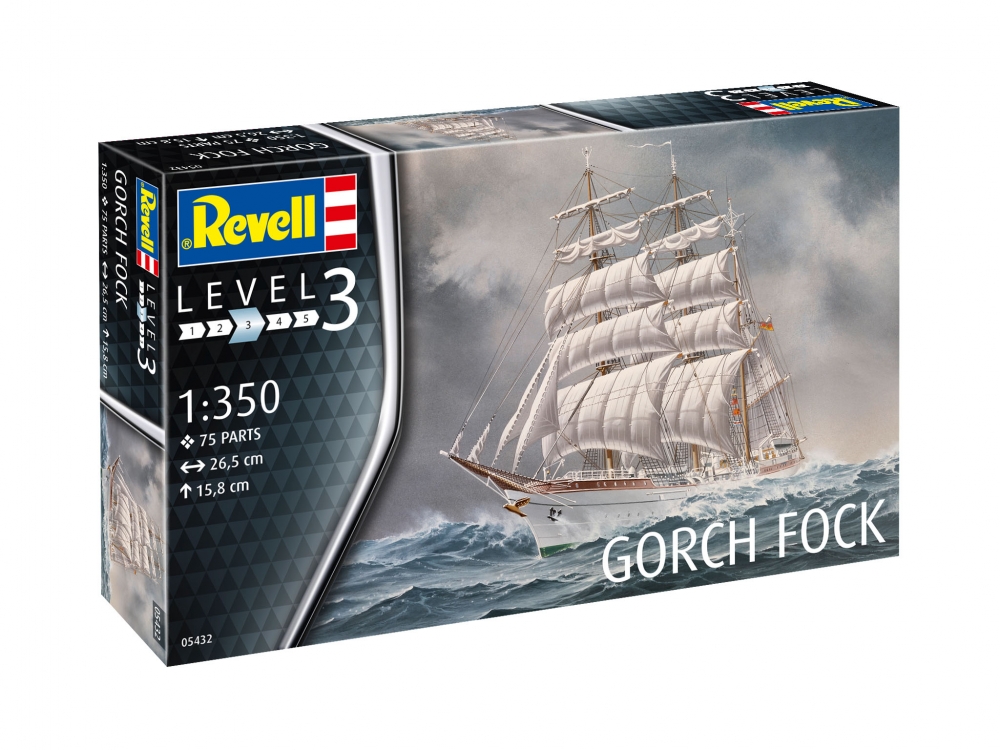 Navomodel de construit Revell Gorch Fock 75 piese