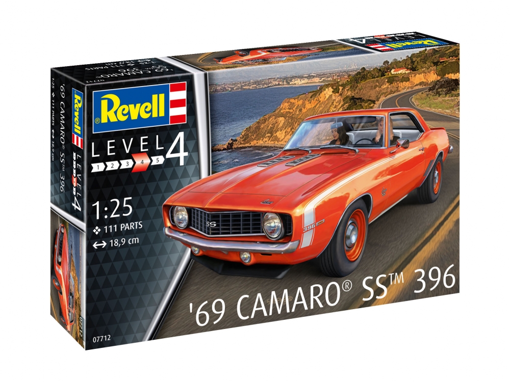 Model de asamblare, Revell, Chevrolet Camaro SS 396 1969, 111 piese