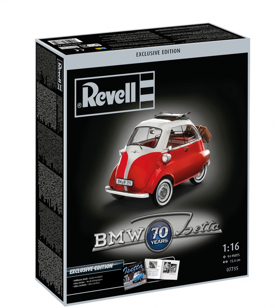 Macheta de asamblat, Revell, masina BMW Isetta 250, editie exclusiva aniversara de 70 de ani, 94 de piese