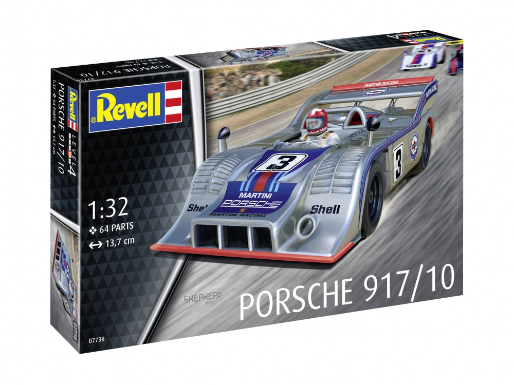 Machetă de asamblat, Revell, mașină Porsche 917, 64 de piese