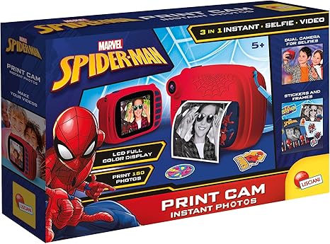 Camera foto cu functie de printare pentru copii Lisciani Spider-Man - Print Cam