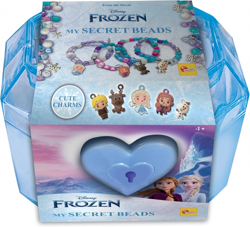 Trusa creativa, Lisciani, Frozen, bratari magice DIY intr-o cufara cu clopotel