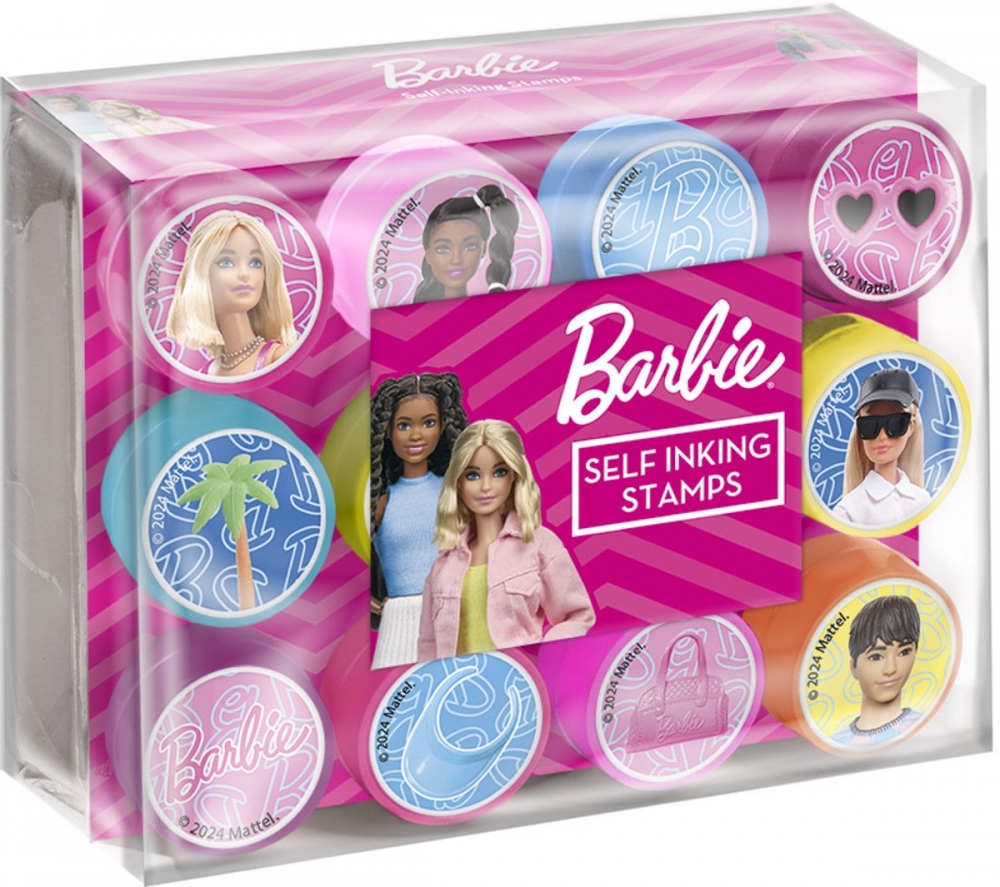 Set de ștampile, Totum, Barbie, 12 bucăți