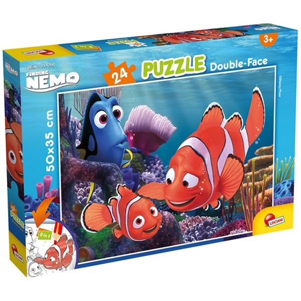 Puzzle, Lisciani, Nemo, puzzle fata-verso, 24 de piese