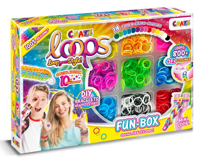 Trusa creativa, Craze, Bucle, Cutie distractiva pentru tricotat bratari cu benzi elastice