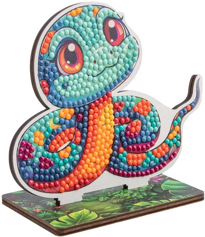 Kit de broderie cu diamante, Craft Buddy, Crystal Art Buddies, Snake, 7 piese