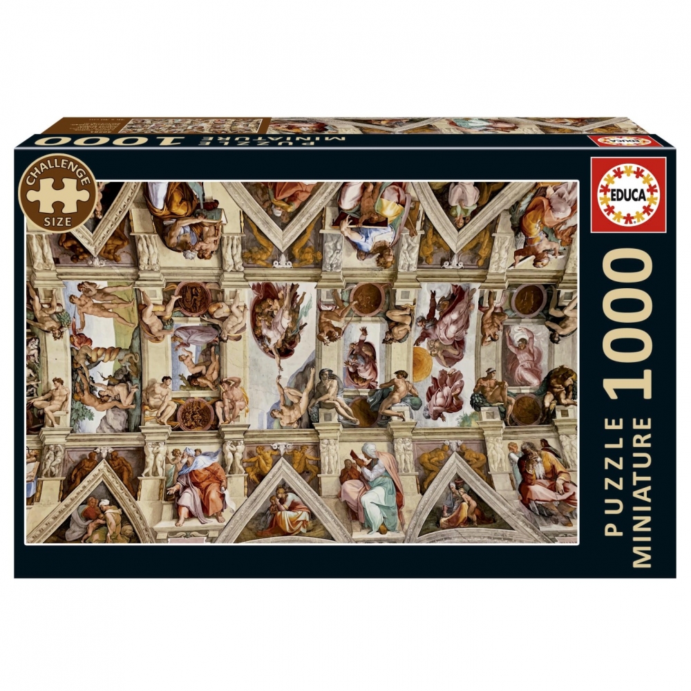 Puzzle, Educa, Capela Sixtina, Miniatura, 1000 de piese