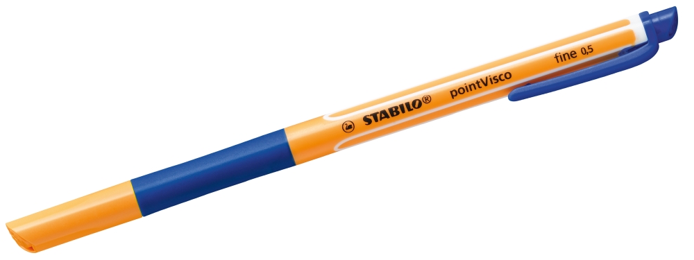 Pix cu gel, Stabilo, 0.5mm, Albastru