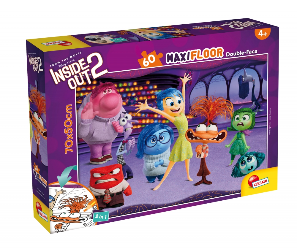 Puzzle 60, Lisciani, Inside Out 2, 70x50cm, multicolor