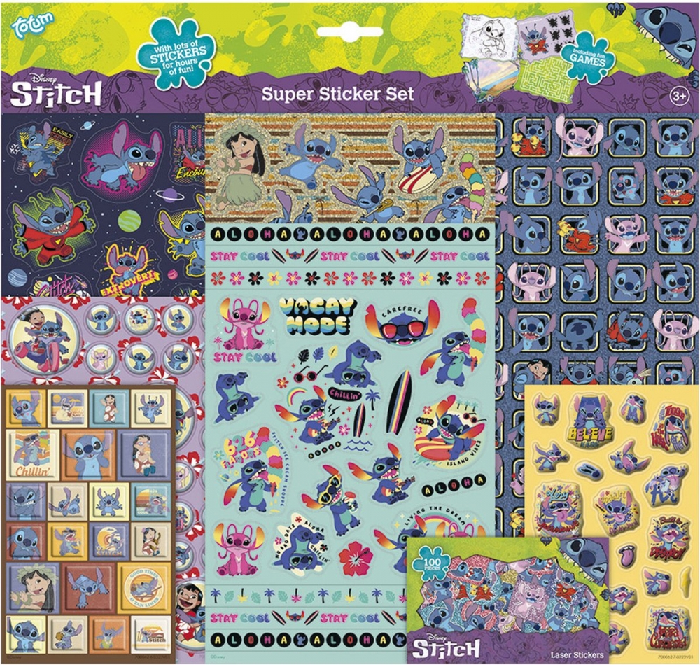 Set autocolante, Totum, Disney Stitch, 11 piese