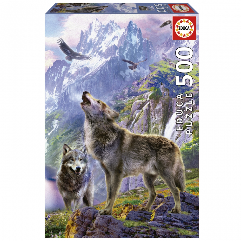Puzzle, Educa, Lupii Stancilor, 500 piese