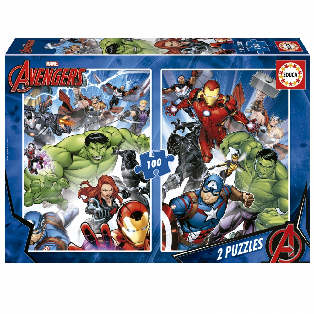 Puzzle, Educa, Razbunatorii, 2 x 100 piese
