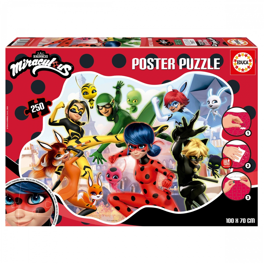 Puzzle, Educa, Ladybug, Poster, 250 piese