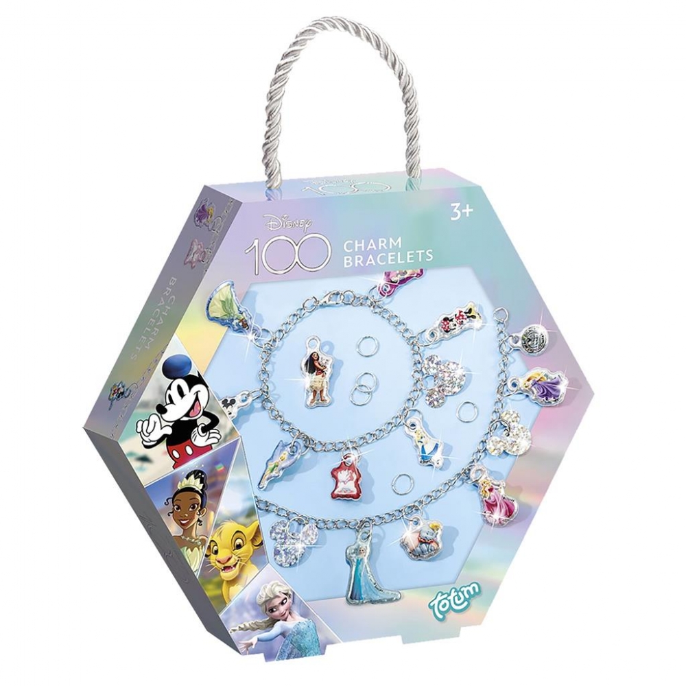 Set Creativ, Totum, 100 de ani de Disney, Bratara Charm DIY, 2 piese