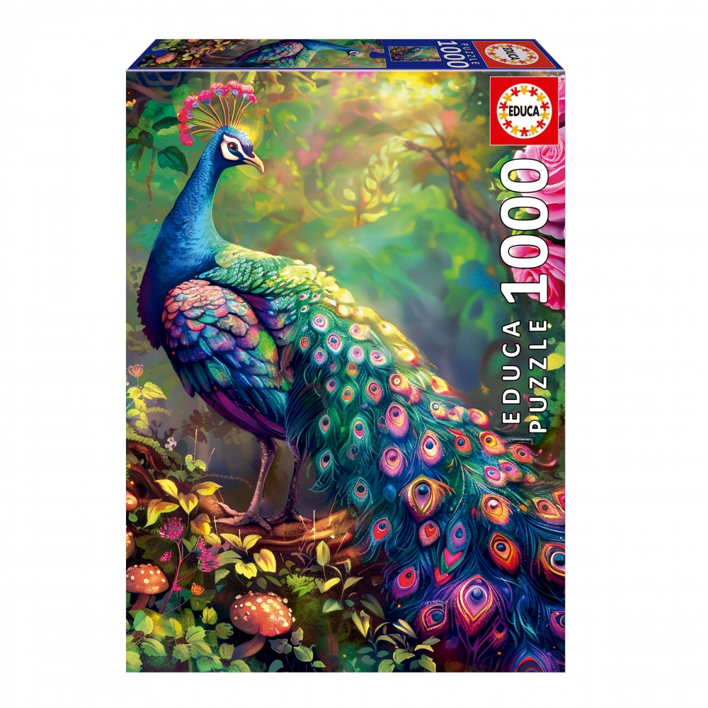Puzzle, Educa, Peacock Garden, 1000 piese