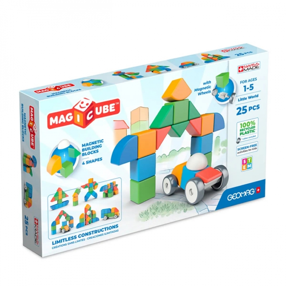 Constructor Magnetic, Geomag, Magicube, Little World, 16 piese