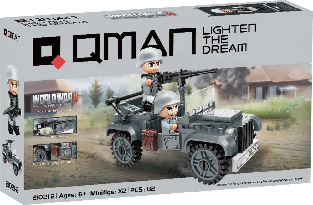 Constructor, Qman, Vehicul militar de teren KFZ B20, 82 piese