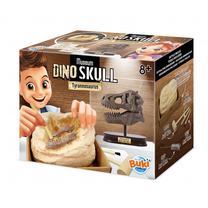 Trusă de cercetare, Buki France, Sapă-ți propriul craniu de dinozaur, Tiranosaurus