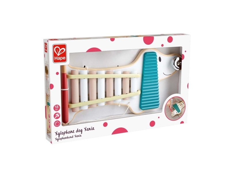 Jucarie muzicala, Hape, Xilofon, Caine Xenia, 35 cm