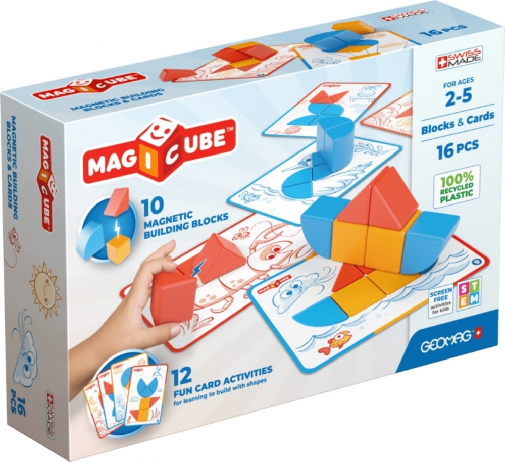 Constructor Magnetic, Geomag, Magicube, Blocks & Cards, 16 piese