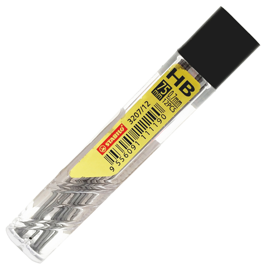 Mine pentru creion mecanic Stabilo, 0.7 mm 2B, 12 buc/set