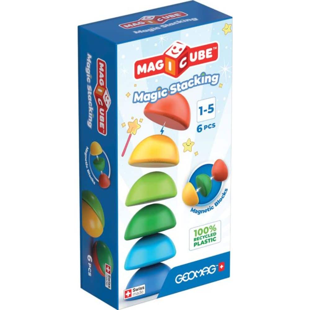 Set constructii, Blocuri Geomag Magicube Reciclate 6 buc