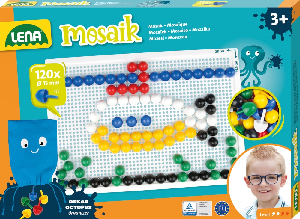 Set mozaic, Lena 120 buc. 15mm, opac 28 x 19,5cm
