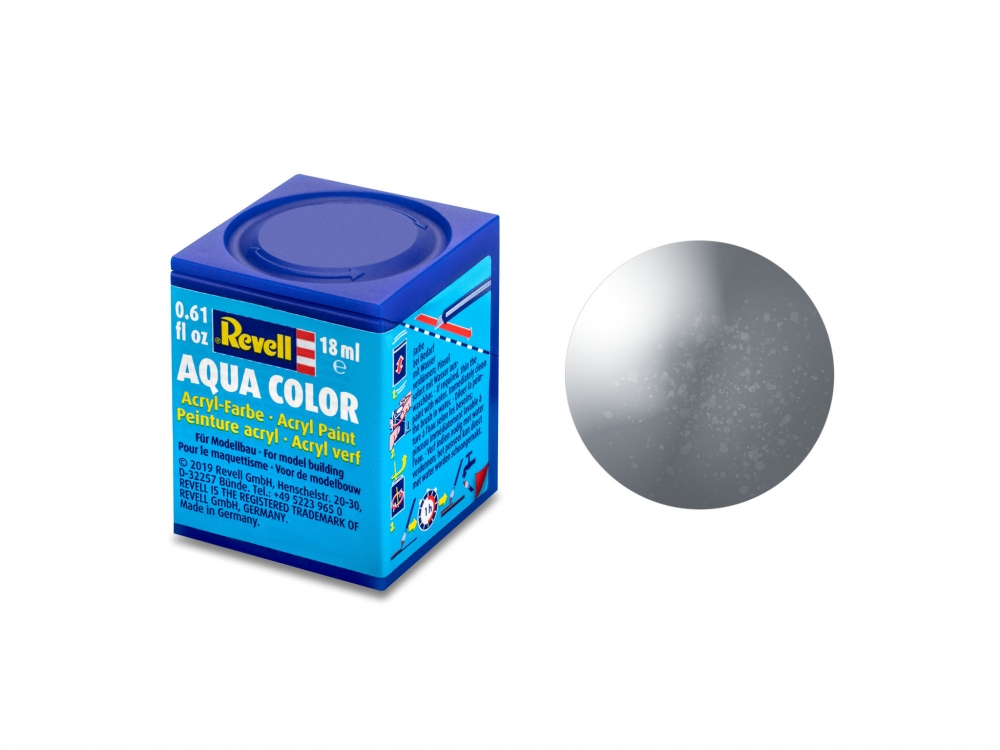 Vopsea acrilică, Revell, Aqua Color, Metalizat Oțel, 18 ml