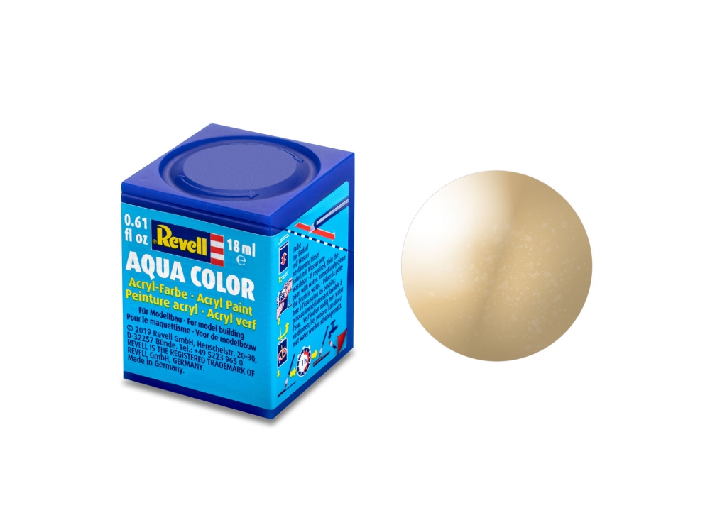 Vopsea acrilică, Revell, Aqua Color, Auriu metalizat, 18 ml