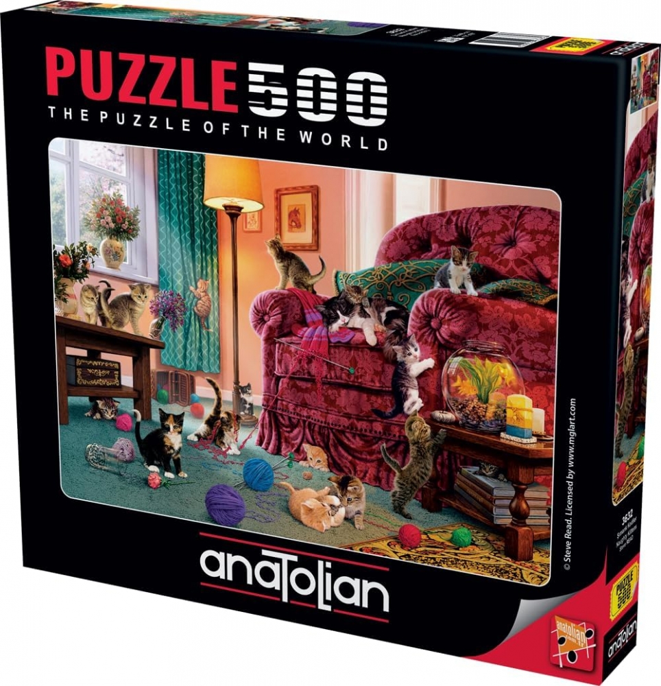 Puzzle, Anatolian, Pisicuțe obraznice, 500 de piese