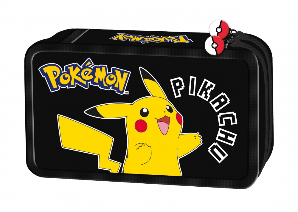 Geantă de toaletă dublă, St. Majewski, PoKeMoN, cu accesorii, 20 x 13 x 5 cm