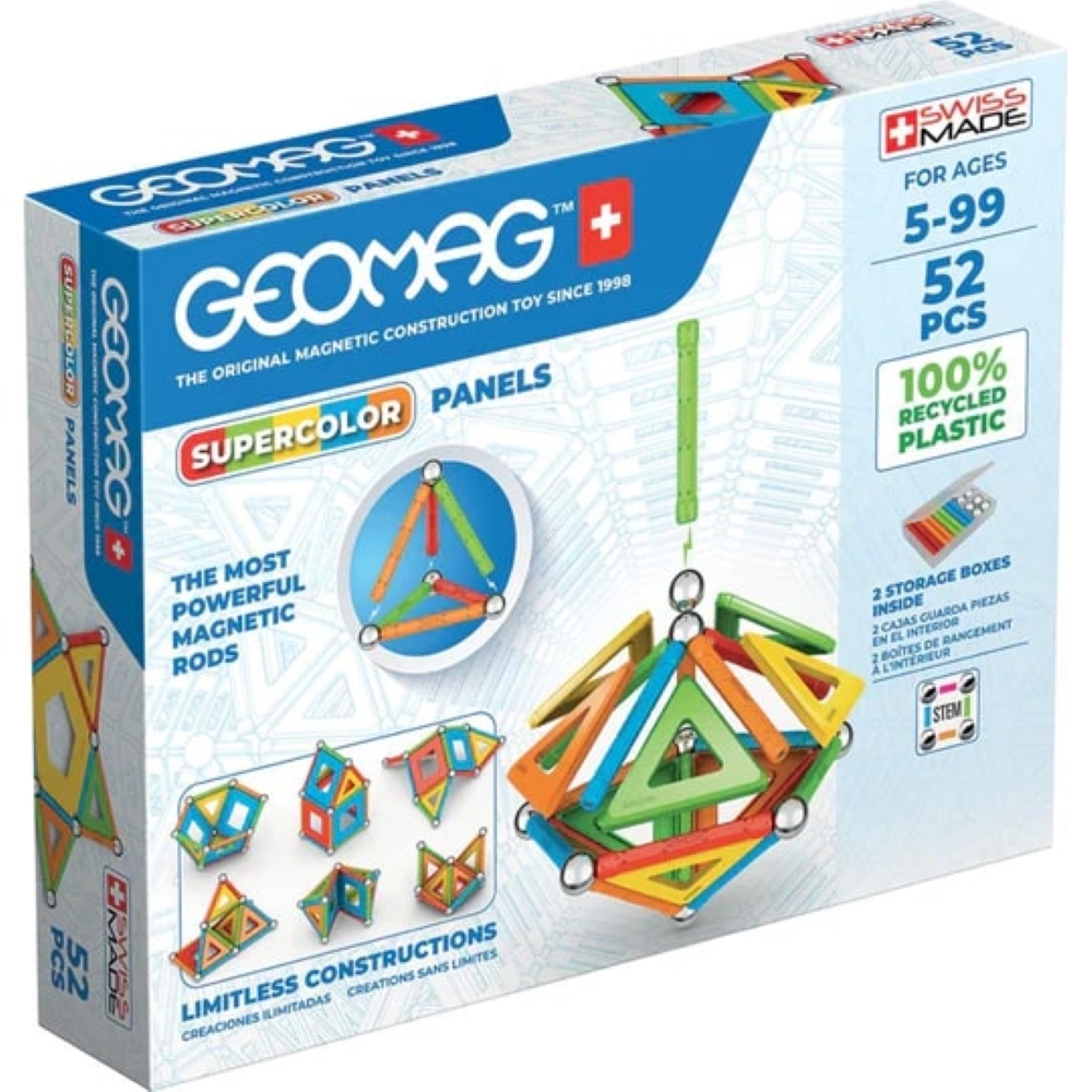 Set de constructie, Geomag, 52 bucati, Multicolor