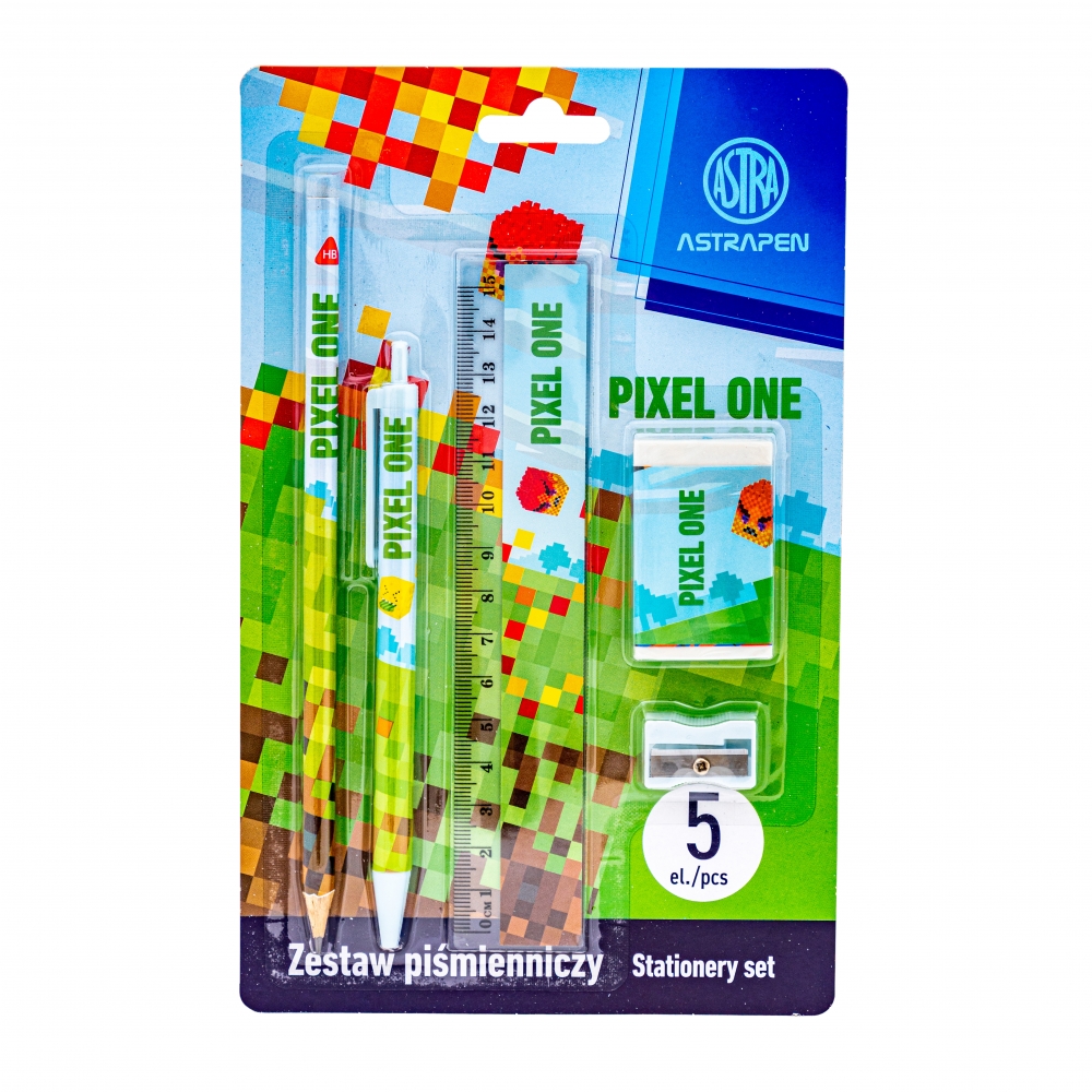 Set instrumente de scris, Astra, Pixel One, 5 piese