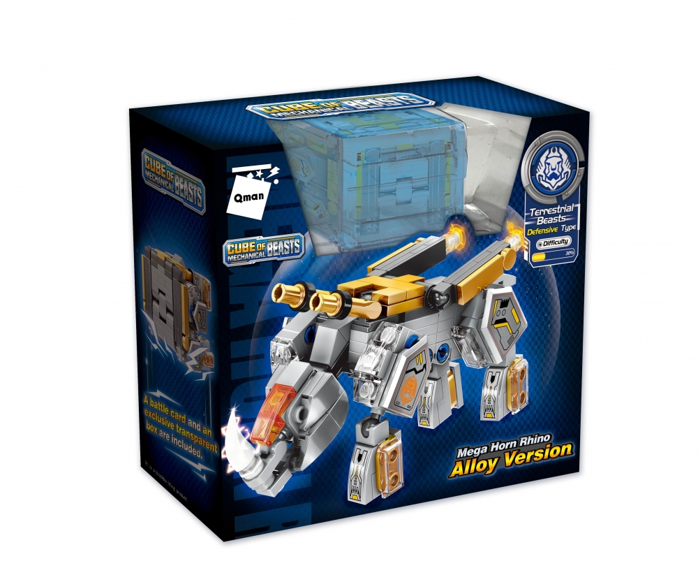 Jucarie de constructie, QMAN, Miracle Cube/Mega Rhino, 162 piese, 6 ani+