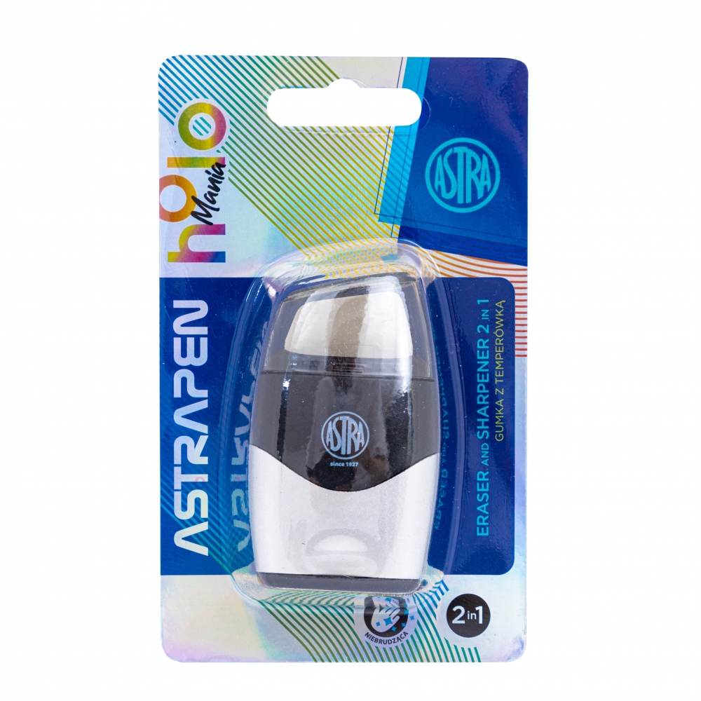 Ascutitoare cu radiera, Astra, HOLOmania, 2 in 1