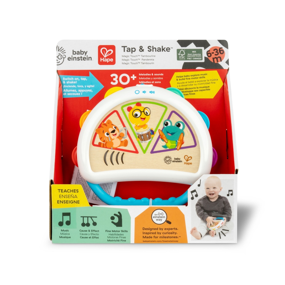 Jucarie muzicala, Baby Einstein, Tamburin senzorial pentru bebelusi