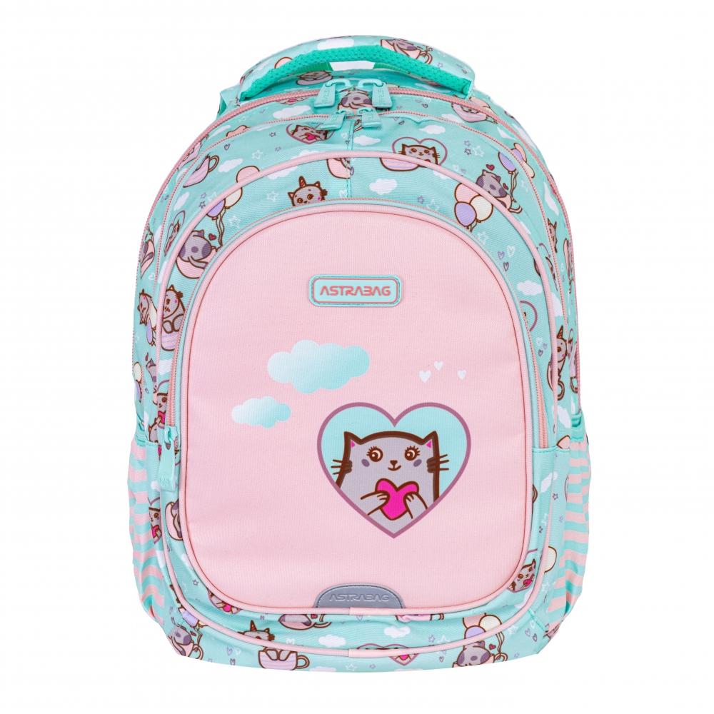 Ghiozdan, Astrabag, AB300, 3 compartimente, 42x30x19cm, design pisic