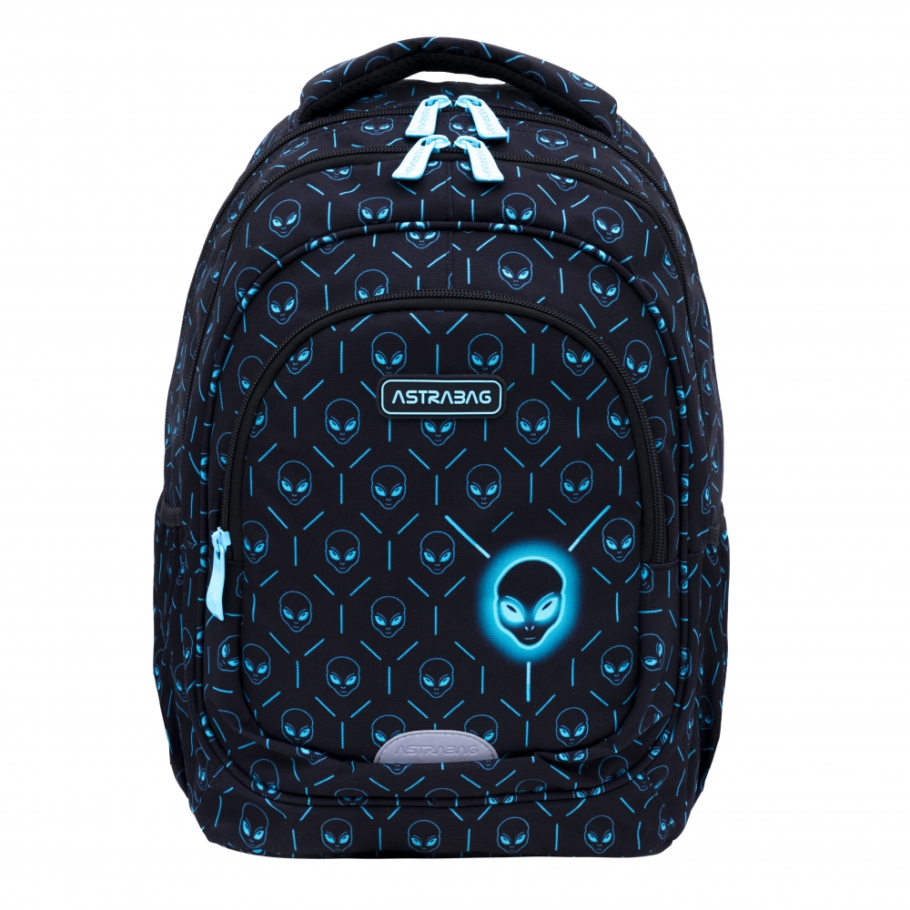 Ghiozdan scolar ergonomic Neon Ufo, rucsac - 2 compartimente (502025012)