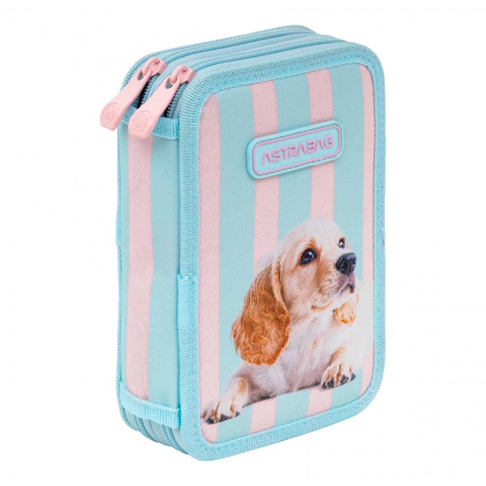 Penar dublu cu accesorii, Astra, Linii și căței, AC21, 20,5 x 13 x 4,5 cm