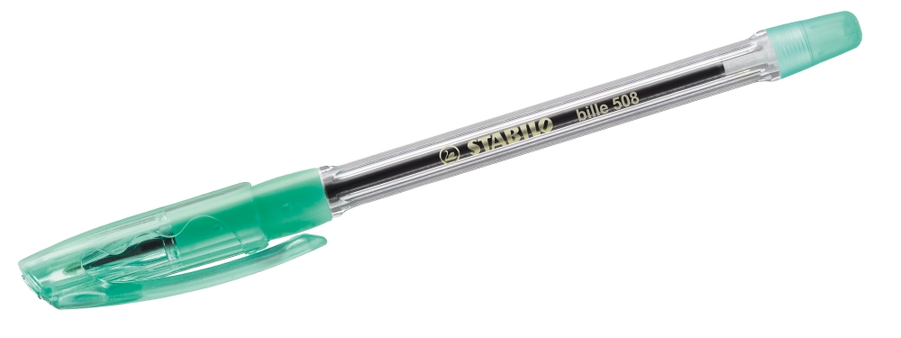 Pix cu capac, Stabilo, Bille F, Verde
