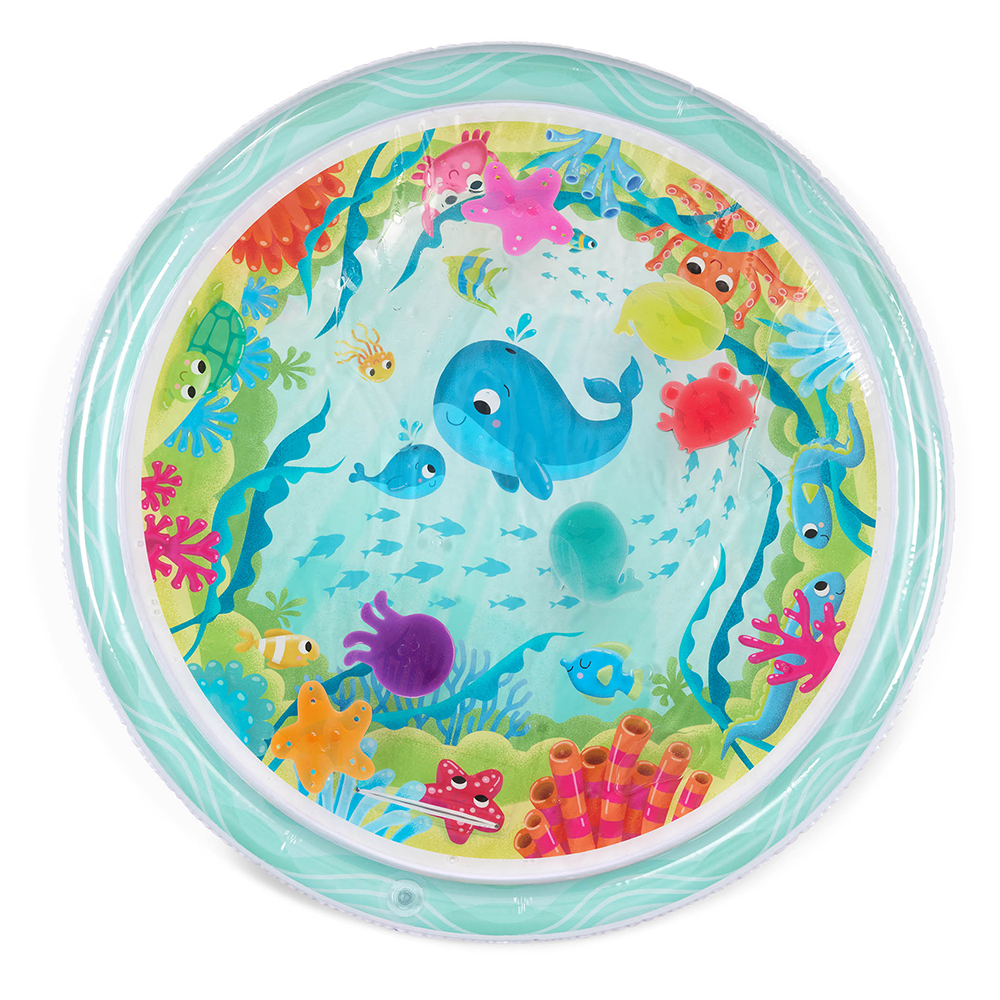 Covoras de joaca cu apa pentru bebelusi, Battat, Tummy Time, 76 x 76 x 6 cm