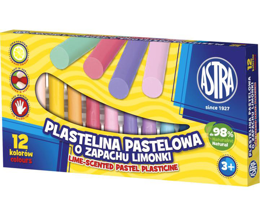 Set plastilina, Astra, Aroma de lime, 12 culori