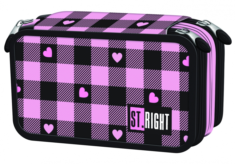 Penar PC05 3 compartimente echipat ST Right colectia Pink Checkered
