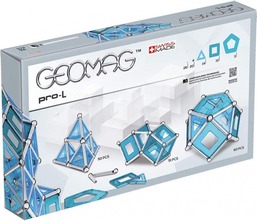 Set de constructie magnetic Geomag, PRO-L, 75 piese