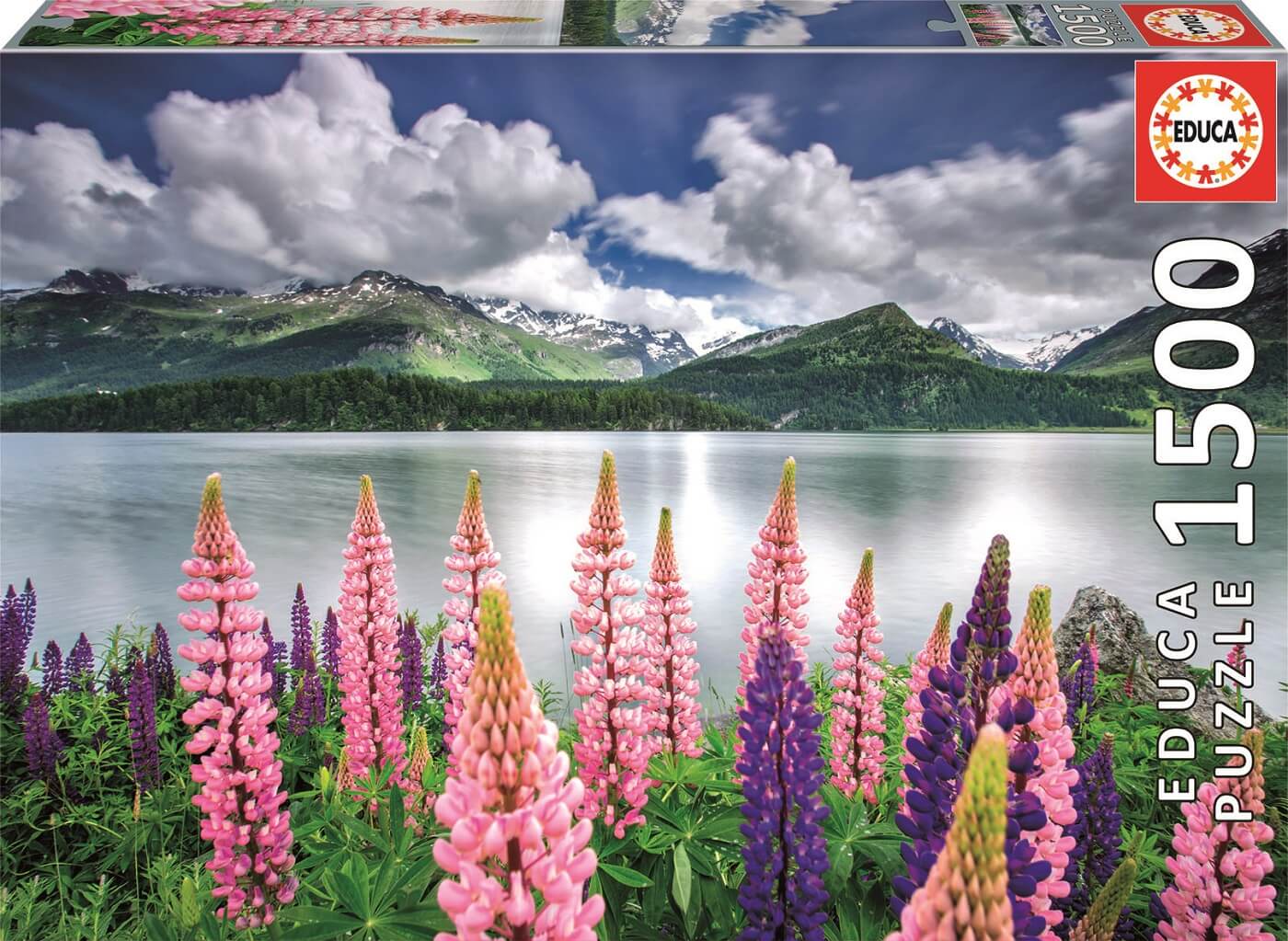 Puzzle, Educa, Lupin pe Lacul Sils, Elveția, 1500 de piese