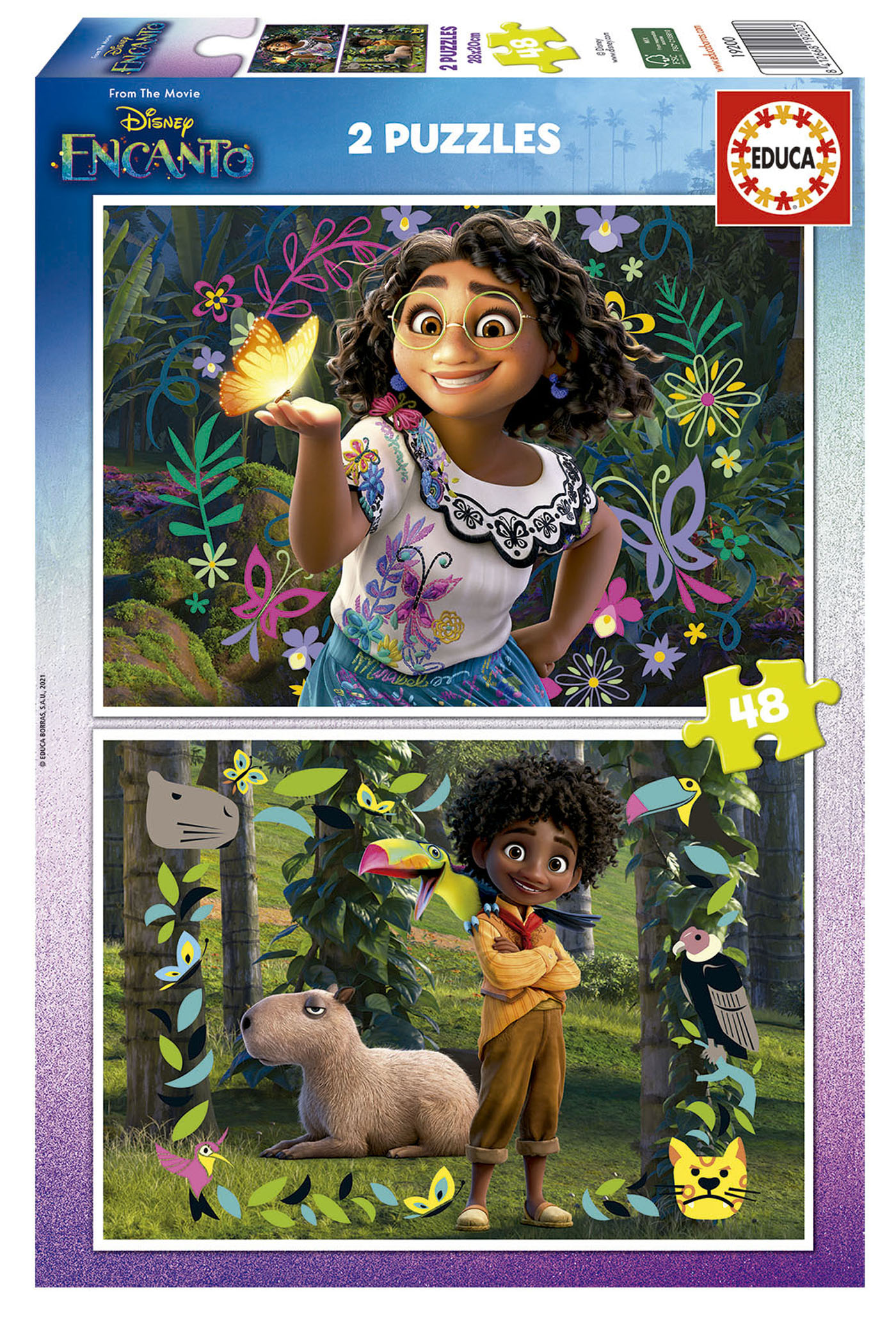 Puzzle, Educa, Encanto, 2 în 1, 2 x 48 de piese
